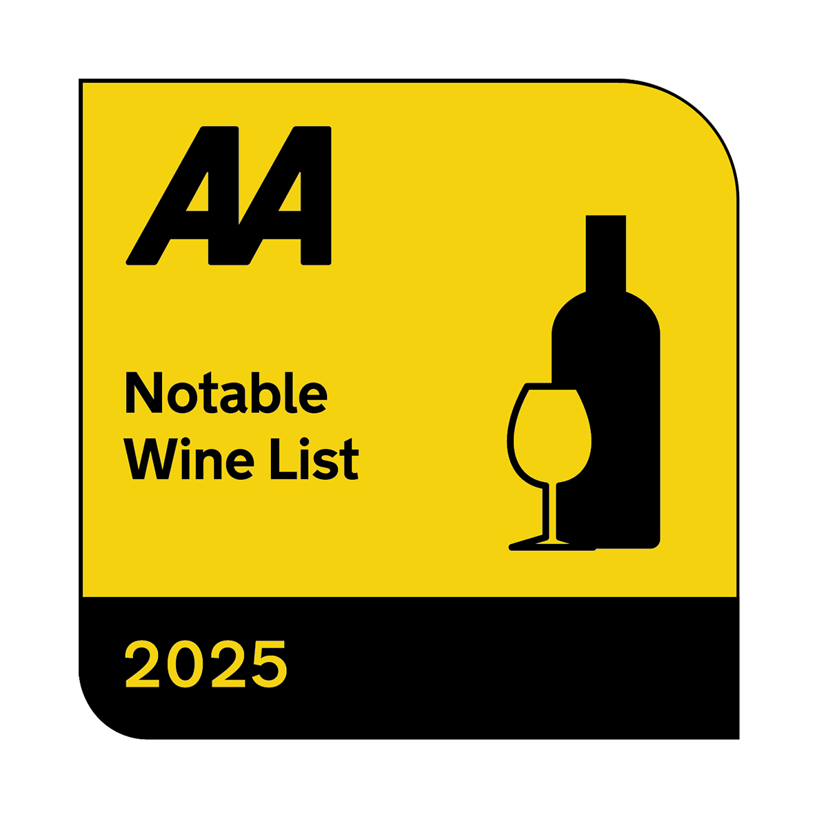 AA Notable Wine List 2025 award