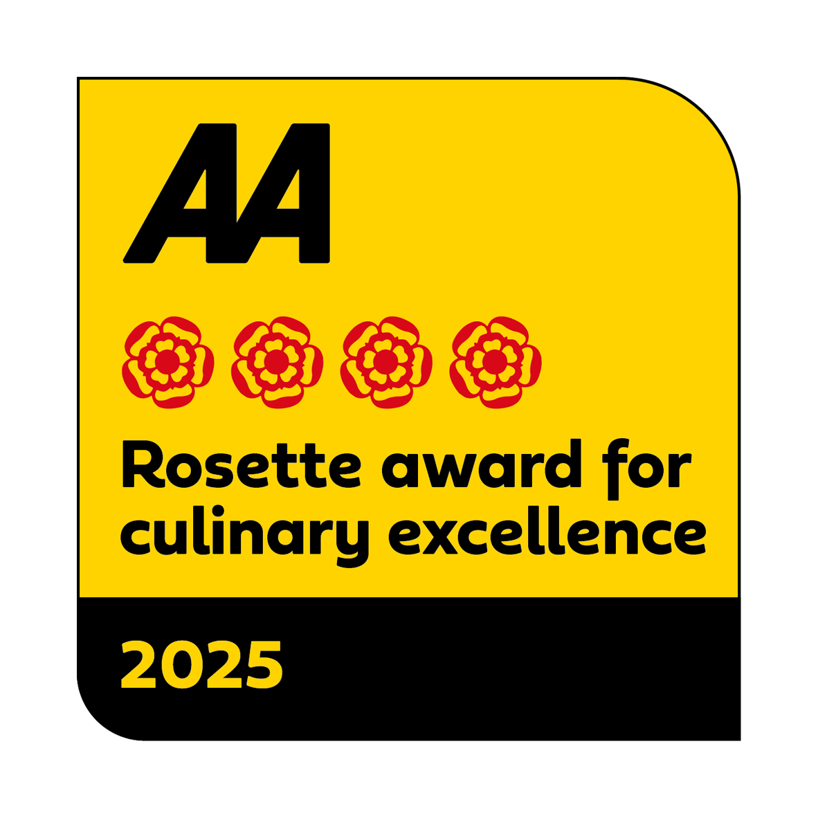 AA 4 Rosettes fine dining award for MO Restaurant